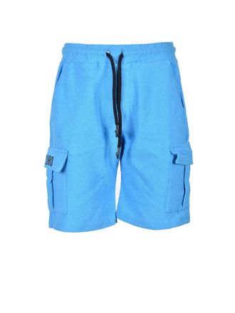 Takeshy Kurosawa Light Blue Cotton Cargo Shorts