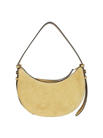 Tory Burch Romy Suede Pick Stitch Half Moon Bag