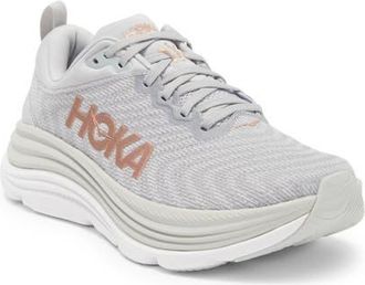 Hoka One One Gaviota 5 Running Shoe in Harbor Mist /Rose Gold at Nordstrom, Size 10.5