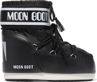 Moon Boot Classic Low 2 Water Repellent Nylon Boot in Black/Black at Nordstrom, Size 33