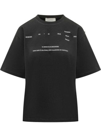 Sportmax Black Graphic Crew Neck T-Shirt
