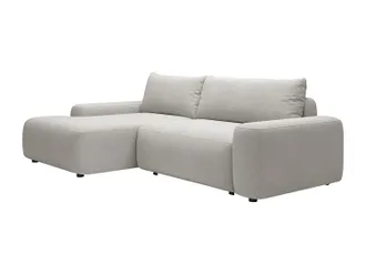 Vente-Unique Vente-unique - Divano Letto In Tessuto Testurizzato Grigio - Angolo A Sinistra - Daviso