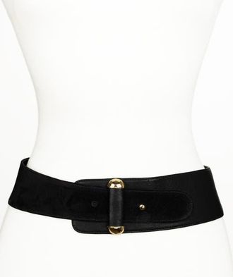 Raina Vixen Color Block Leather Belt in Black at Nordstrom, Size Medium