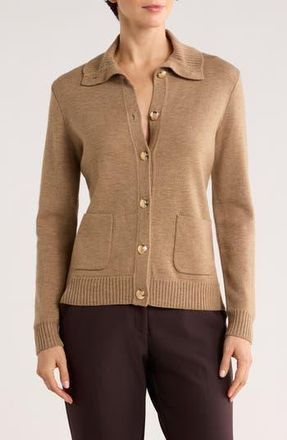 Bruno Magli Merino Wool Cardigan Jacket in Camel at Nordstrom Rack, Size X-Large