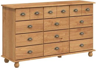 vidaXL Cassettiera Marrone 79 x 40 x 133.5 cm Legno massello di pino - Vidaxl