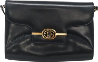 Gucci Aphrodite Black Leather Shoulder Bag (Pre-Owned)