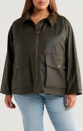 Barbour Croxdale Waxed Cotton Jacket in Archive Olive at Nordstrom Rack, Size 2 X