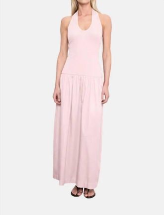Enza Costa Halter Midi Dress In Cherry Blossom