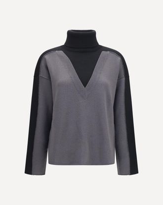 Maison Margiela Two-tone high-neck Sweater Female L