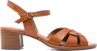 King Tartufoli 50 mm leren sandalen met enkelbandje - Beige