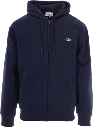 Lacoste Navy Hooded Soft Cotton-Blend Hoodie