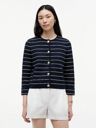 Tommy Hilfiger Gold-Tone Button Boxy Cardigan