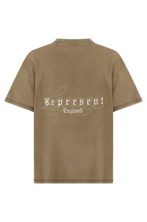 Represent Mens T-Shirt Cotton Sand T-Shirts And Polos