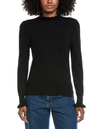 CeCe by Cynthia Steffe Cece Ruffle Mock Neck Sweater