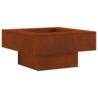 vidaXL Hoguera Marr&oacute;n 80 X 80 X 40 Cm Acero Oxidado Vidaxl