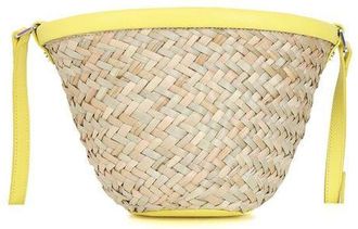 Pinko Womens Beach Bag Beige-Yellow Cowhide - Other Beige/yellow