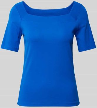 Marc Cain T-Shirt mit Karree-Ausschnitt in Royal, Gr&ouml;&szlig;e 34
