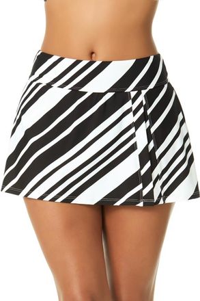 Anne Cole Womens Bardot Stripe Banded Side Skirted Swim Bottom at Nordstrom, Size X-Small