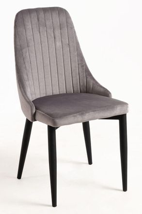 Regalos Miguel Sillas Comedor - Silla Kan Terciopelo - Gris
