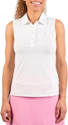 Tailorbyrd Textured Grid Polo Tank in White at Nordstrom Rack, Size X-Large