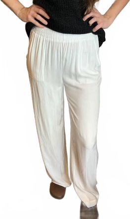 bobi Minimalist Wide-Leg Pant In White