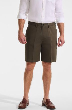 Lands End Comfort Waist 9 No Iron Chino Shorts in Cinder Brown at Nordstrom, Size 40 X 9