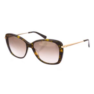 Longchamp Womens LO616S Butterfly Shaped Acetate Sunglasses - Brown - One Size