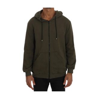 Daniele Alessandrini Hoodies & sweatvesten, Heren, Groen, XL, Katoen, Zip-throughs