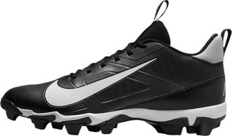 Nike Nike Alpha Menace 4 Shark Football Cleats (FN0028-001, Black/Light Smoke Grey/Metallic Silver/White), Black/Light Smoke Grey/Metallic Silver/White, 12