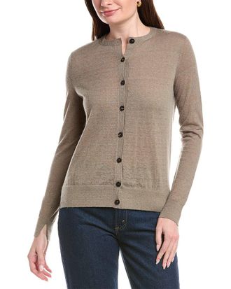 Lafayette 148 New York Stripe Cardigan