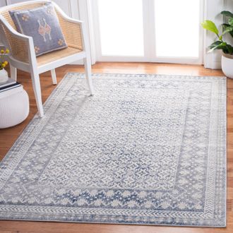 Safavieh Brentwood Machine Made Area Rug, Ivory / Light Grey Traditional Style Easy Care