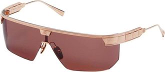Balmain MAJOR Brown Shield Unisex Sunglasses BPS-147 C 142