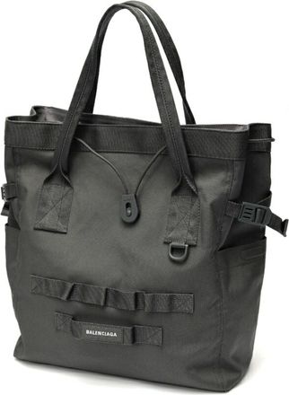 Balenciaga Gray Nylon Tote Bag (Pre-Owned)
