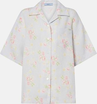 Prada Floral linen shirt