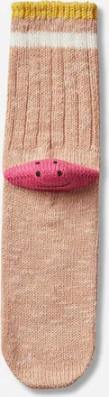 KAPITAL 60 Yarns Ivy Rainbowy Happy Heel-Hold Socks Orange / Pink