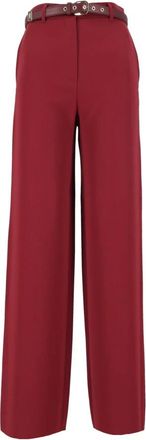 Max Mara Pantalones anchos Amico - Trousers - Mujer - Rojo - 2XS