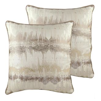 Evans Lichfield Inca Cushions (Twin Pack) - Beige - Size 56cm (W) x 56cm (L)