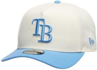 New Era Womens Tampa Bay Rays Rays 9Forty A-Frame Cap - Adult Carolina/Silver