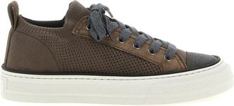Brunello Cucinelli Brown Lace Up Sneakers