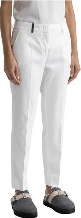 PESERICO Iconic 4718 Broek - Dames - Slim Fit Broeken - Wit - XL - Katoen - Broeken