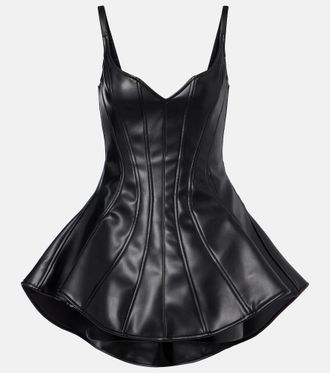 DAVID KOMA Vestido midi con volantes