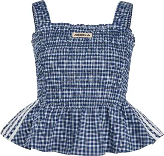 adidas (WMNS) adidas Plaid Vest Asia Sizing Blue KX7035