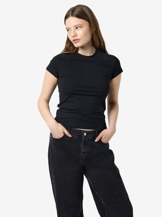 Noisy May Kurzarmshirt NOISY MAY NMKATINKA S/S RAGLAN TOP FWD JRS NOOS, Damen, Gr. XL (42), schwarz, Jersey, Obermaterial: 95% Baumwolle, 5% Elasthan, unifarben