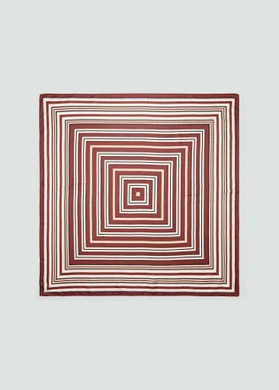 Mango Foulard stampa geometrica arancione tostato - Donna - Taglia unica - MANGO