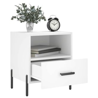 Berkfield Home Modern Bedside Cabinets 2 pcs White 40x35x47.5 cm Engineered Wood