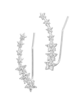 Savvy Cie Jewels Cz Climber Earrings