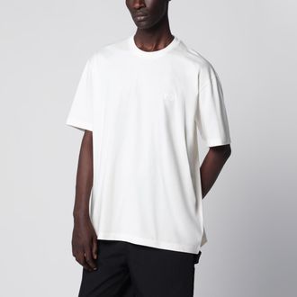 Yohji Yamamoto Chalk white T-shirt with logo