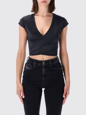 Diesel Top cropped in poliammide con scollo a V e chiusura a nodo