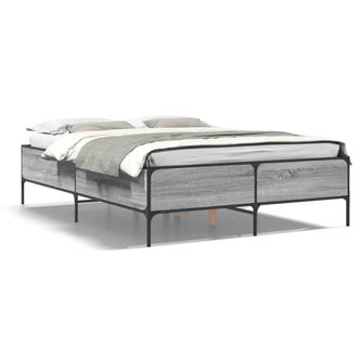Berkfield Home Bed Frame without Mattress Grey Sonoma 150x200 cm King Size