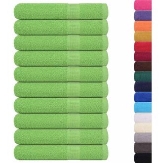 vidaXL Toallas 10 Uds Verde Manzana 100x200 Cm 360 Gsm Vidaxl